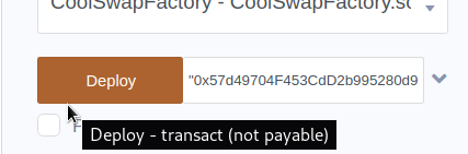deploy option on the deploy tab