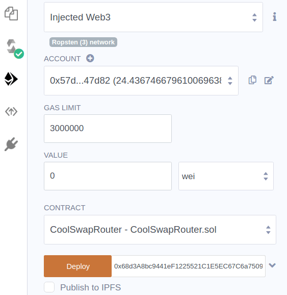 deploy router contract