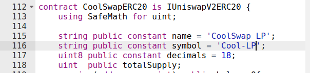 replace names for erc20 token in the new factory file
